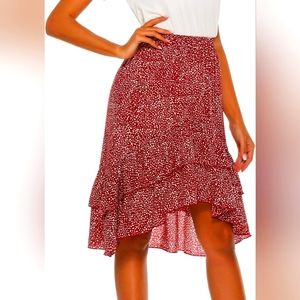 SimpleFun Boho Red Skirt. NWT